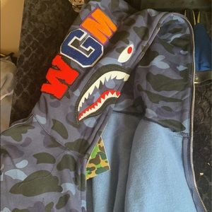 Blue bape sweater